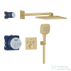 Grohe GROHTHERM SMARTCONTROL falsík alatti termosztátos zuhanyrendszer,Smartactive Cube 310 fejzuhannyal,Brushed Cool Sunrise 34864GN0