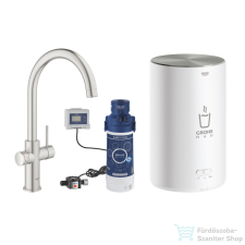Grohe RED Duo mosogató csaptelep M-es méretű bojlerrel,Supersteel 30083DC1 csaptelep