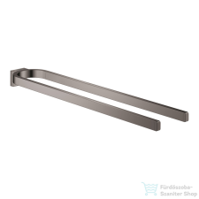 Grohe SELECTION 41 cm-es dupla törölközőtartó,Hard Graphite 41059A00 fürdőszoba kiegészítő