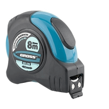 GROSS 8mx25mm Professional Mérõszalag, 2 oldalas skála mérőszerszám