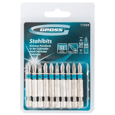 GROSS PH1x50mm 10db professional bitkészlet bitfej készlet