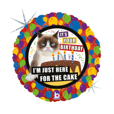 Grumpy Cat Cake Holo fólia lufi 46 cm party kellék