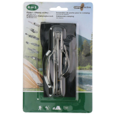Grundig Kemping evőeszköz szett 6in1, 3x10cm összecsukva tányér és evőeszköz