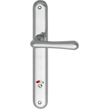  Grundmann Kilincsgarnitúra ELEGANT WG 500 - pajzs WC 90 38-43 alu fényes zár és alkatrészei