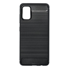GSMLIVE Carbon Fiber Samsung A415 Galaxy A41 fekete szilikon tok (Forcell) tok és táska