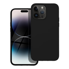 GSMLIVE iPhone 15 (6.1&quot;) szilikon tok, matt, velúr belső, fekete, Silicone tok és táska