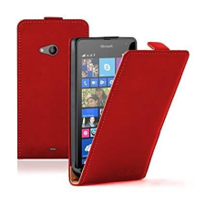 GSMLIVE Microsoft Lumia 540 piros szilikon keretes vékony flip tok tok és táska