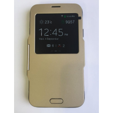 GSMLIVE Samsung G900 Galaxy S5 arany Armor ablakos könyvtok tok és táska
