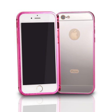 GSMLIVE Samsung G930 Galaxy S7 pink rózsaszín alumínium bumper tükrös hátlaptok tok és táska