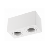 GTV OS-AVB80160KW2-00 Mennyezeti lámpatest AVEIRO DUO BIS, alumínium, 160x80x85mm, IP20, max 20W*2, négyzet alakú, fekete