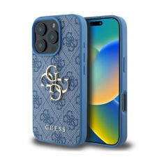Guess 4G Big Logo iPhone 16 Pro kemény hátlap tok, kék GUHCP16L4GMGBL tok és táska