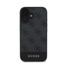 Guess 4G Bottom Stripe Apple iPhone 16 hátlap tok, szürke GUHCP16SG4GLGR tok és táska