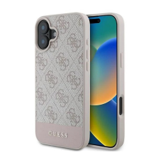 Guess 4G Bottom Stripe Apple iPhone 16 Plus hátlap tok rózsaszín GUHCP16MG4GLPI tok és táska