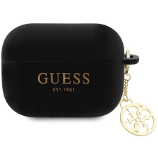 Guess 4G Charms Airpods Pro 2 fekete szilikon tok fülhallgató, fejhallgató tok