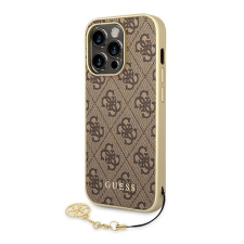 Guess 4G Charms Apple iPhone 14 Pro hátlap tok , barna tok és táska