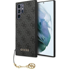 Guess 4G Charms Samsung Galaxy S23 Ultra szilikon tok, szürke (GUE2368) tok és táska