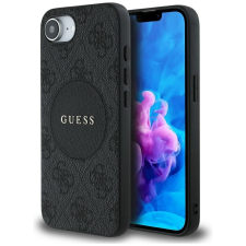Guess 4G Circle Classic Logo Apple iPhone 16e MagSafe tok, fekete tok és táska