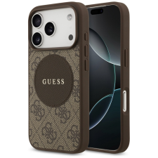 Guess 4G Circle Classic Logo Apple iPhone 17 Pro MagSafe tok, barna tok és táska