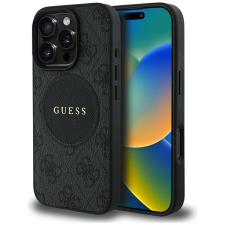 Guess 4G Circle Classic Logo iPhone 16 Pro MagSafe hátlap tok, fekete tok és táska