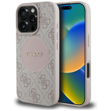 Guess 4G Circle Classic Logo iPhone 16 Pro MagSafe hátlap tok, rózsaszín tok és táska