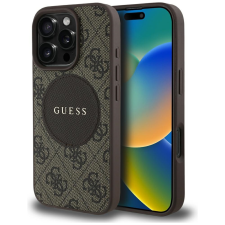 Guess 4G Circle Classic Logo iPhone 16 Pro Max MagSafe hátlap tok, barna tok és táska