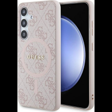 Guess 4G Collection Leather Metal Logo S24 (S921) MagSafe tok, rózsaszín GUHMS24SG4GFRP (GSM180549) tok és táska