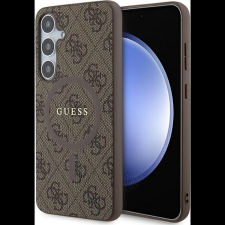 Guess 4G Collection Leather Metal Logo S24+ (S926) MagSafe tok, barna GUHMS24MG4GFRW (GSM180547) tok és táska