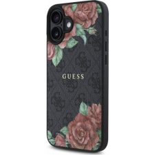 Guess 4G Flowers Print MagSafe Apple iPhone 16 tok fekete-virágmintás (GUHMP16SP4ROPEMCK) (GUHMP16SP4ROPEMCK) tok és táska
