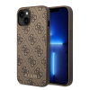 Guess 4G Metal Gold Apple iPhone 14 Plus hátlap tok, barna