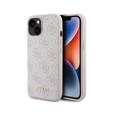 Guess 4G Metal Gold Logo Apple iPhone 15 Plus Tok - Rózsaszín (GUHCP15MG4GFPI) tok és táska