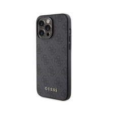 Guess 4G Metal Gold Logo Apple iPhone 15 Pro Tok - Szürke (GUHCP15LG4GFGR) tok és táska