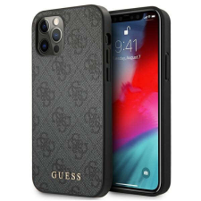 Guess 4G Metal Gold Logo - telefontok iPhone 12 / iPhone 12 Pro (grey) tok és táska