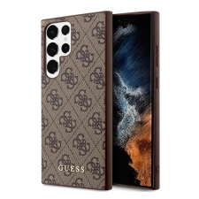 Guess 4G Metal Gold Samsung Galaxy S23 Ultra szilikon tok barna tok és táska