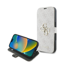 Guess 4G Metal Logo iPhone 16 Plus flip/oldalra nyíló tok, rózsaszín GUBKP16M4GMGPII tok és táska