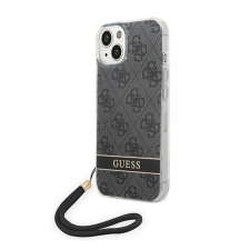 Guess 4G Print Strap Apple iPhone 14 Plus hátlap tok, fekete tok és táska