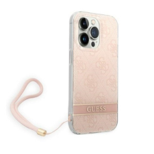 Guess 4G Print Strap Apple iPhone 14 Pro hátlap tok, pink tok és táska