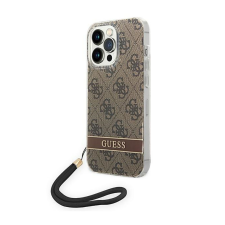 Guess 4G Print Strap Apple iPhone 14 Pro Tok - Barna/Mintás (GUOHCP14LH4STW) tok és táska