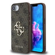 Guess 4G PU Metal Logo tok iPhone 16e barna tok és táska