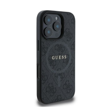 Guess 4G Ring Classic Logo Apple iPhone 16 Pro hátlap tok, fekete (S99027) tok és táska