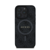 Guess 4G Ring Classic Logo Apple iPhone 16 Pro Max hátlap tok, fekete/barna GUHMP16XG4GFRK
