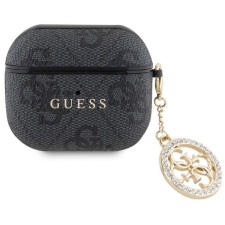 Guess 4G Script PC / PU Charm AirPods 3 tok - Black fülhallgató, fejhallgató tok