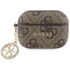 Guess 4G Script PC/PU Charm Pouzdro pro AirPods Pro 2 Brown