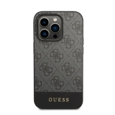 Guess 4G Stripe Apple iPhone 14 Pro Max szilikon hátlap tok, szürke tok és táska