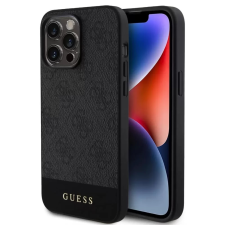 Guess 4G Stripe Magsafe hátlaptok iPhone 15 Pro fekete tok és táska
