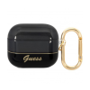 Guess Airpods 3 szilikon tok akasztóval, fekete, GUESS GUA3HGCOHK