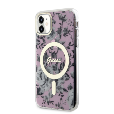 Guess Apple iPhone 11 GUESS GUHMN61HCFWSP MagSafe Hátlap - Rózsaszín tok és táska