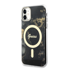 Guess Apple iPhone 11 GUESS GUHMN61HTMRSK MagSafe Hátlap - Fekete tok tok és táska