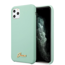 Guess Apple iPhone 11 Pro GUESS GUHCN58LSLMGGR Liquid Silicon Hátlap - Menta tok és táska