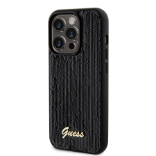 Guess Apple iPhone 12/12 Pro GUESS GUHCP12MPSFDGSK Hátlap - Fekete tok és táska