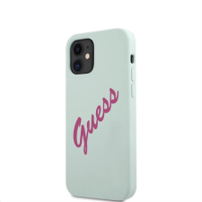 Guess Apple iPhone 12 Mini GUESS GUHCP12SLSVSBF Liquid Silicon Hátlap - Világoskék tok és táska